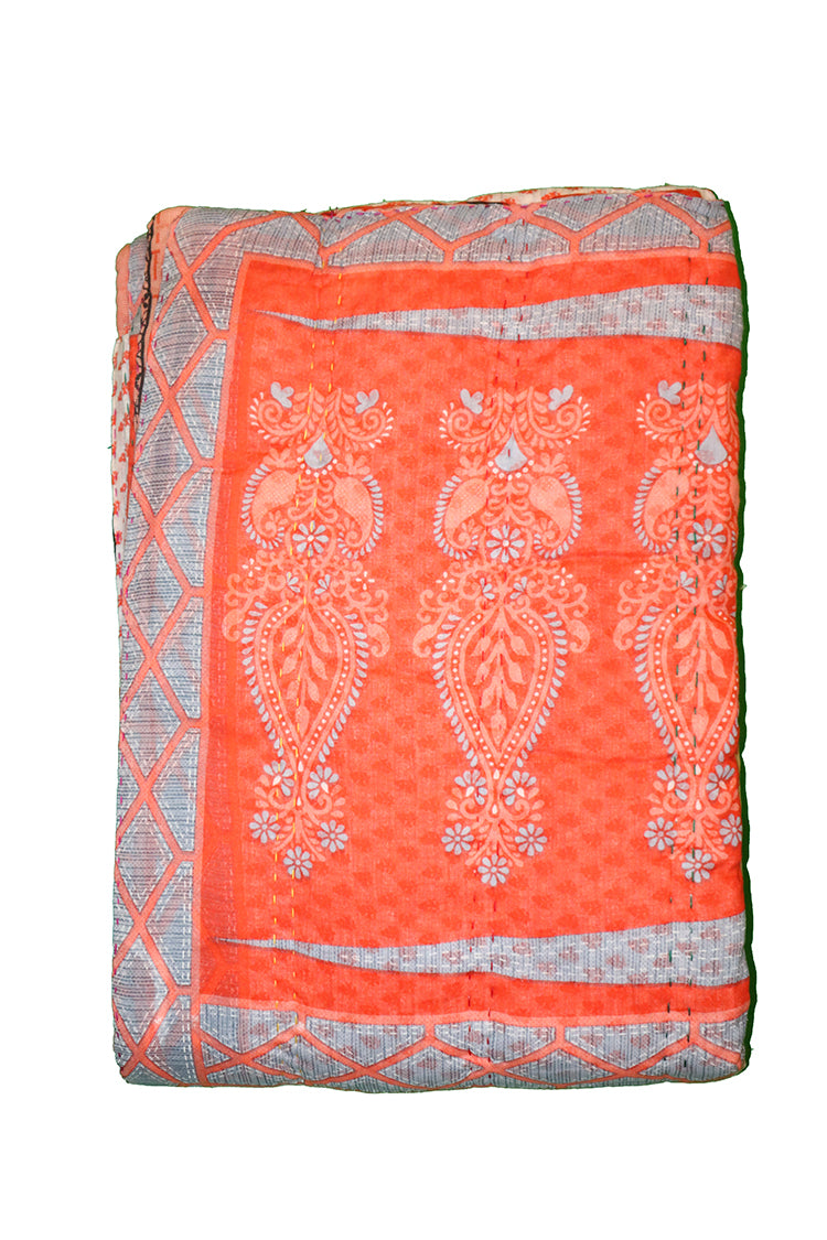 Vintage sari quilt , bomuld 140x200 cm