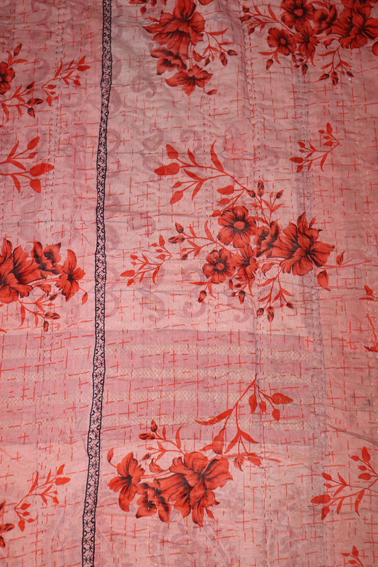 Vintage sari quilt , bomuld 140x200 cm