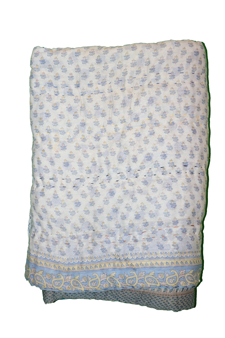 Vintage sari quilt , bomuld 140x100 cm