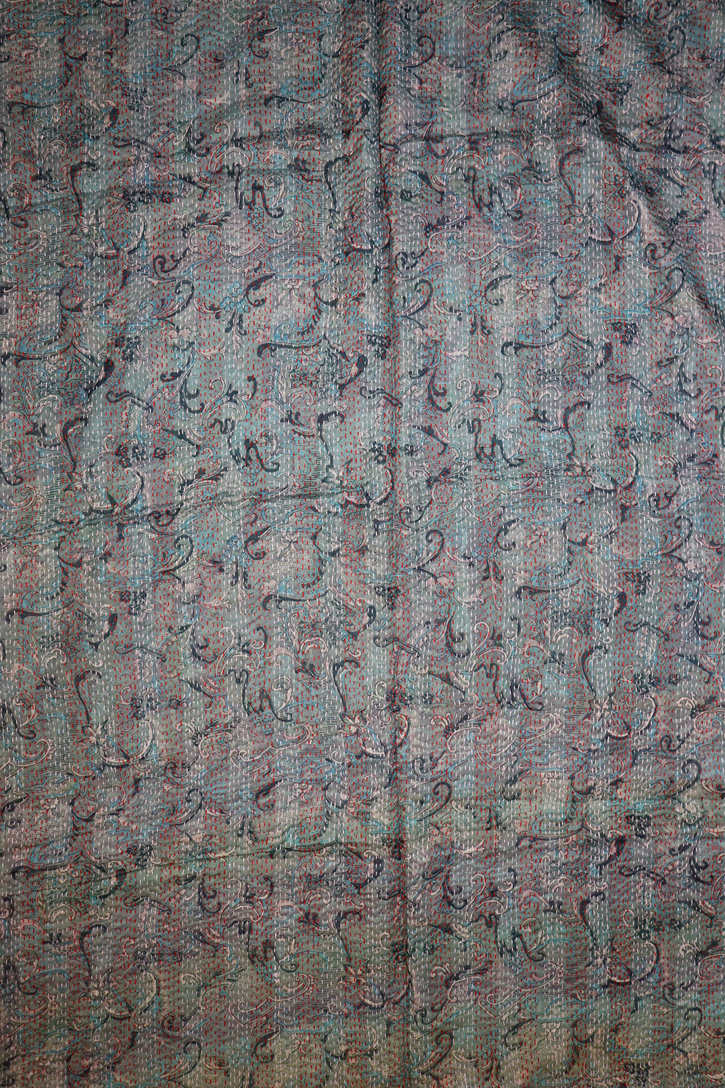 Sari kantha silk scarf 85*190 cm