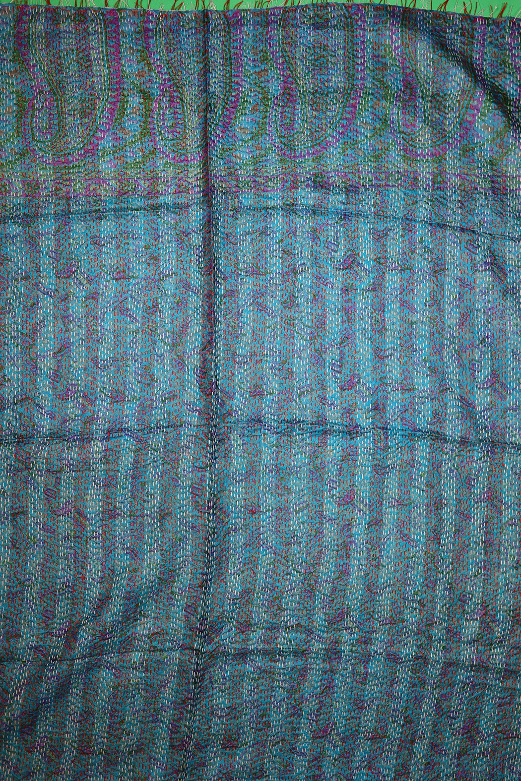 Sari-Kantha-Seidenschal 85*190 cm