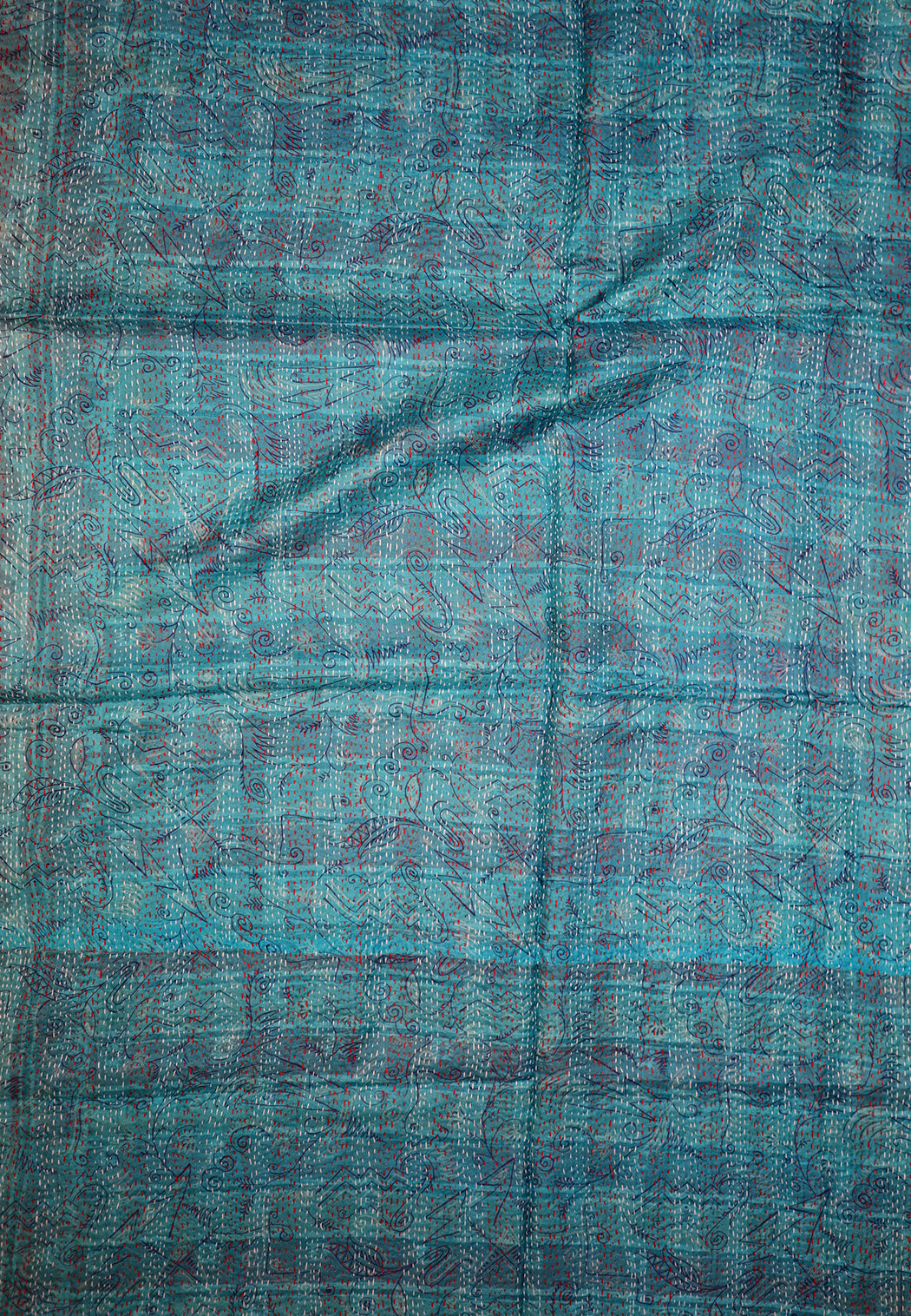 Sari kantha silk scarf 85*190 cm