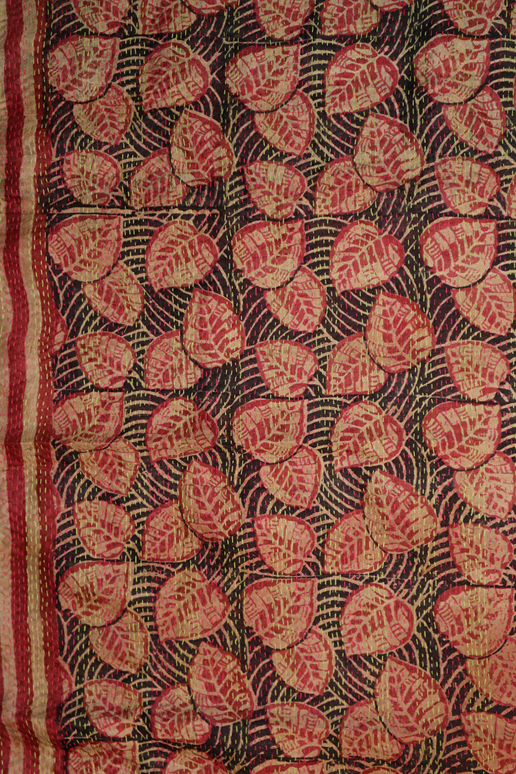 Sari kantha silke tørklæde 40*190 cm