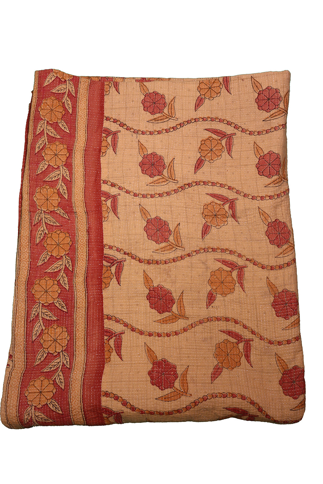 Kantha vintage tæppe – Håndsyet Recycled Bomuld | ca 210*140 cm |  MASALA