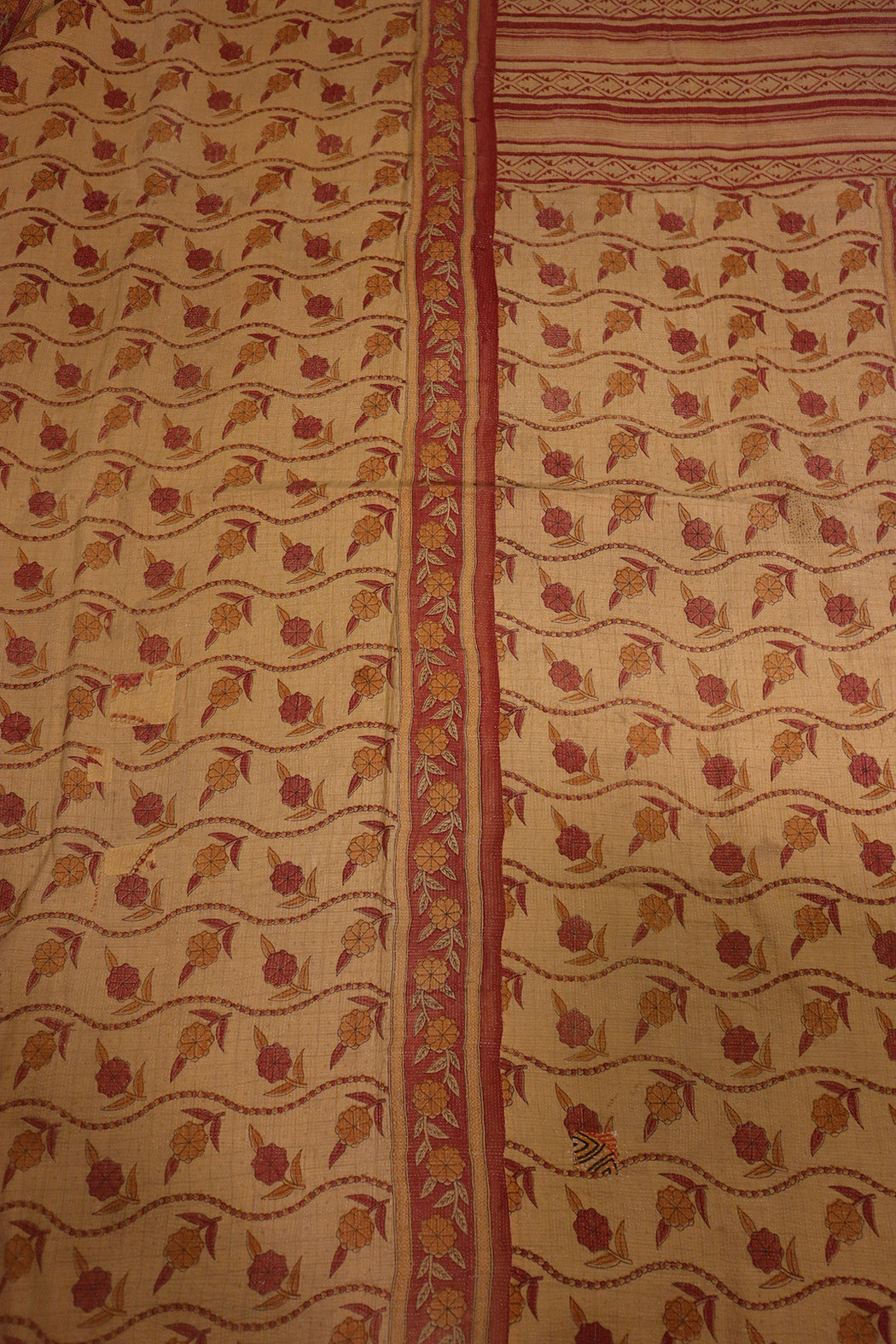 Kantha vintage tæppe – Håndsyet Recycled Bomuld | ca 210*140 cm |  MASALA