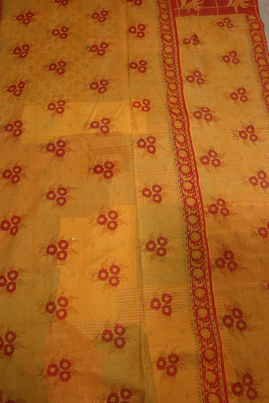 Kantha vintage tæppe – Håndsyet Recycled Bomuld | ca 210*140 cm |  MASALA