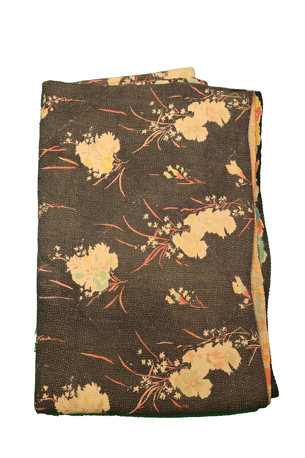 Kantha vintage tæppe – Håndsyet Recycled Bomuld | ca 210*140 cm |  MASALA