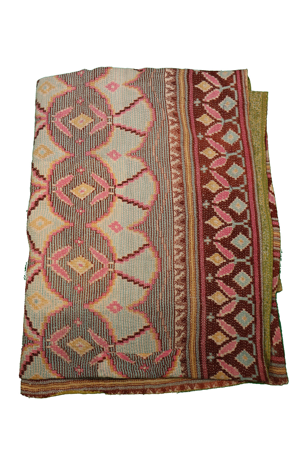 Kantha vintage tæppe – Håndsyet Recycled Bomuld | ca 210*140 cm |  MASALA