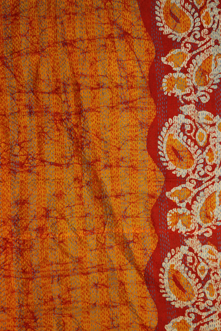 Sari kantha silke tørklæde 40*190 cm