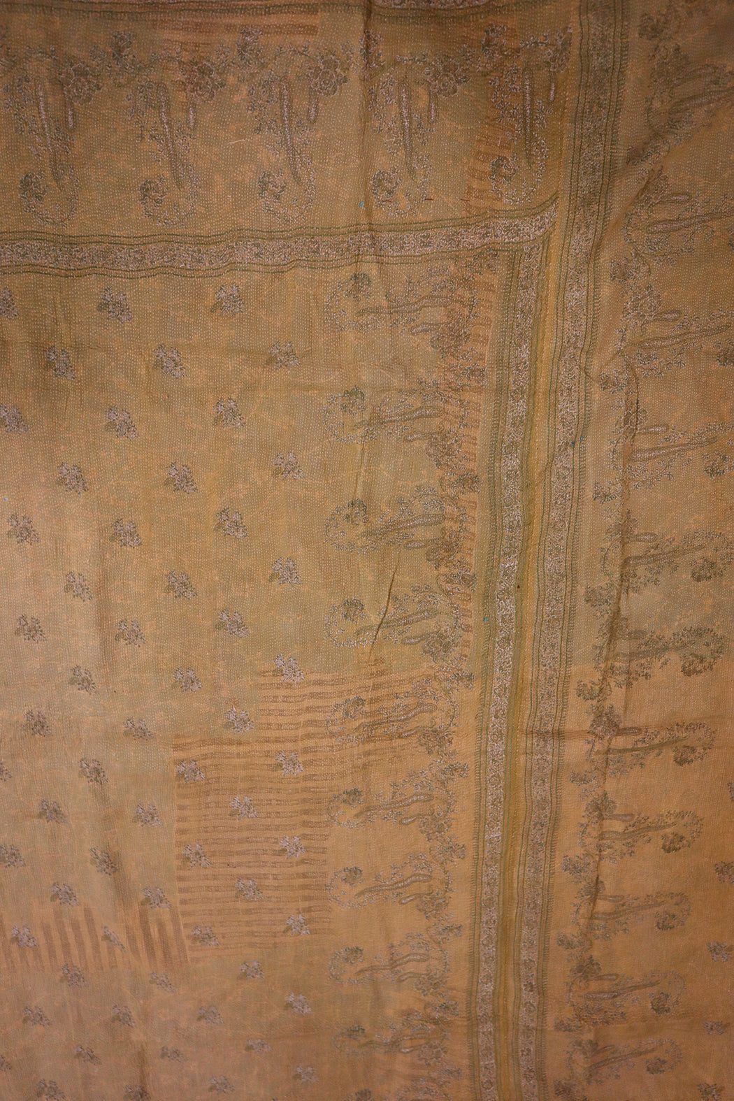 Kantha vintage tæppe – Håndsyet Recycled Bomuld | ca 210*140 cm |  MASALA
