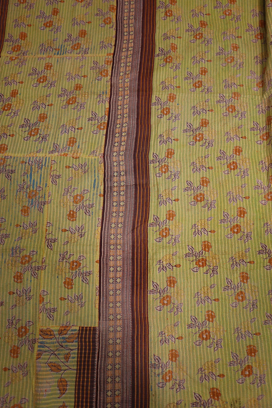 Kantha Vintage Teppich ca. 140x210 cm, Baumwolle