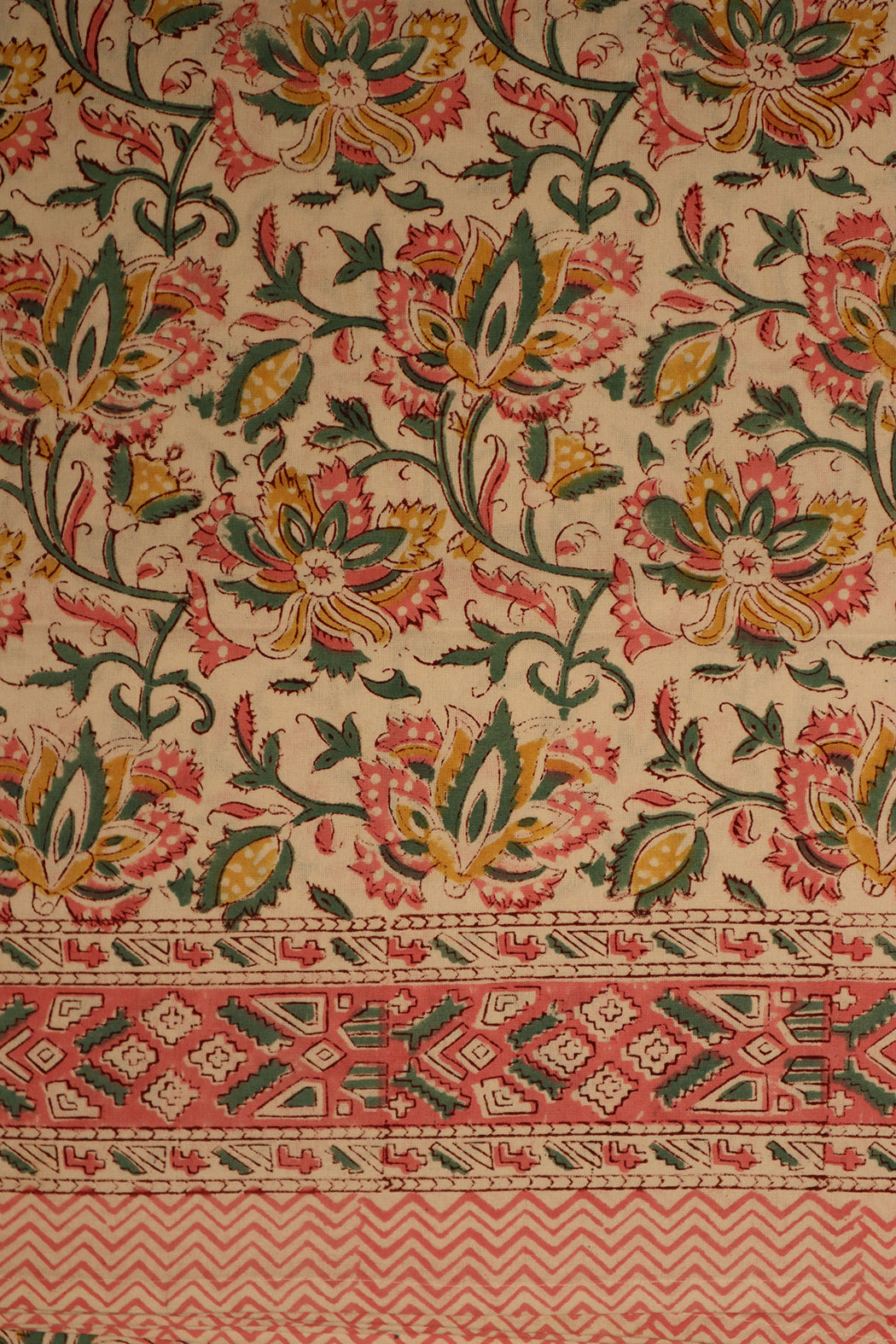 Tischdecke mit Blockdruck, 150 x 220 cm, Baumwolle