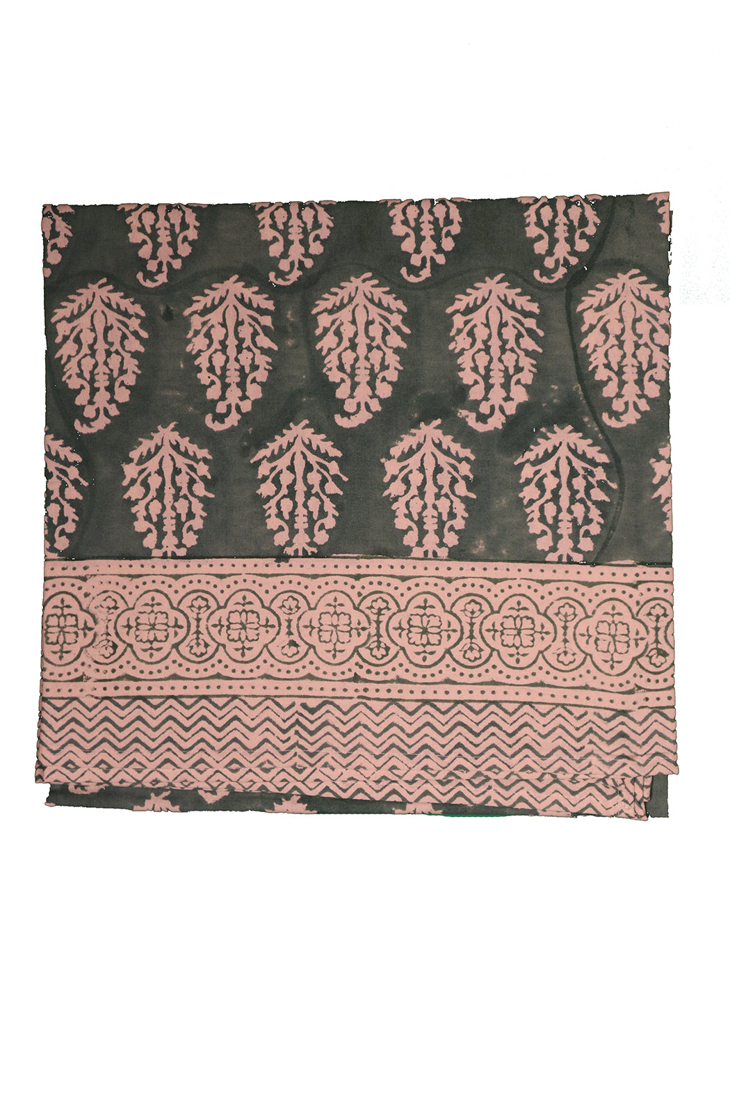 Tischdecke mit Blockdruck, 150 x 150 cm, Baumwolle