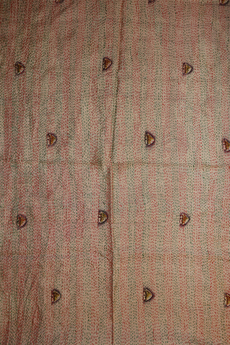 Sari kantha silke tørklæde 85*190 cm