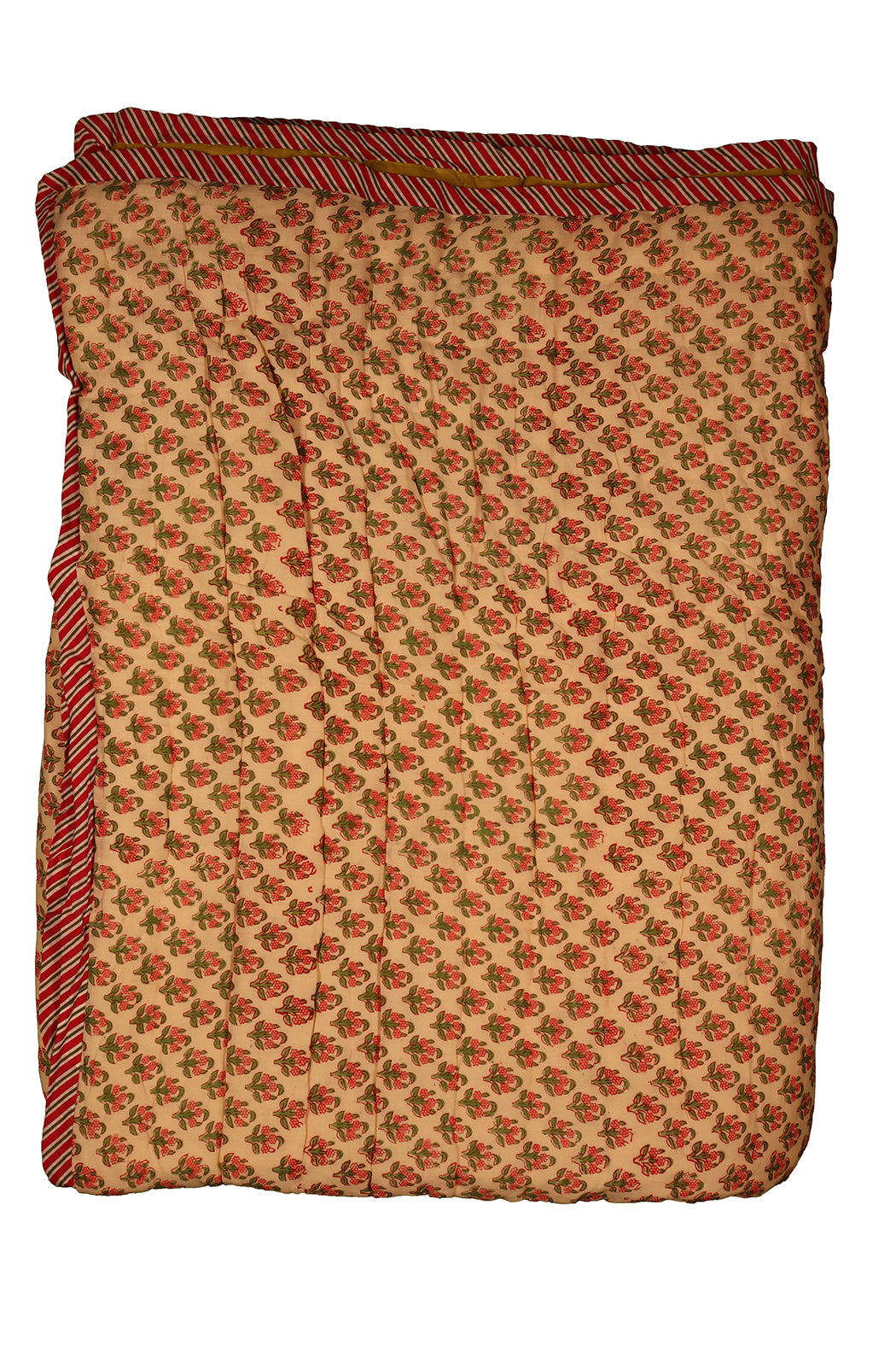 Blokprint Vattæppe – Blå | Håndtrykt Bomuld | 150x220 cm | MASALA