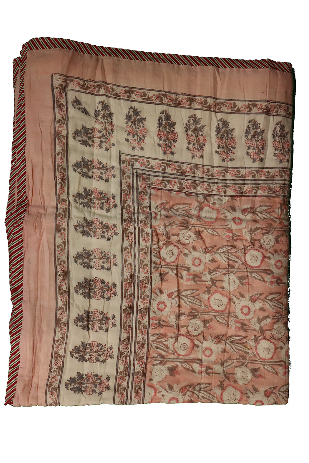 Blokprint Vattæppe –| Håndtrykt Bomuld | 150x220 cm | MASALA