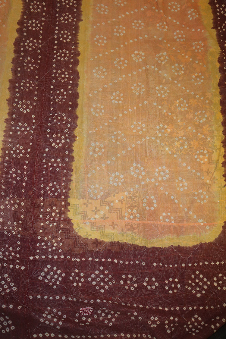 Kantha vintage tæppe ca 140x210 cm, bomuld