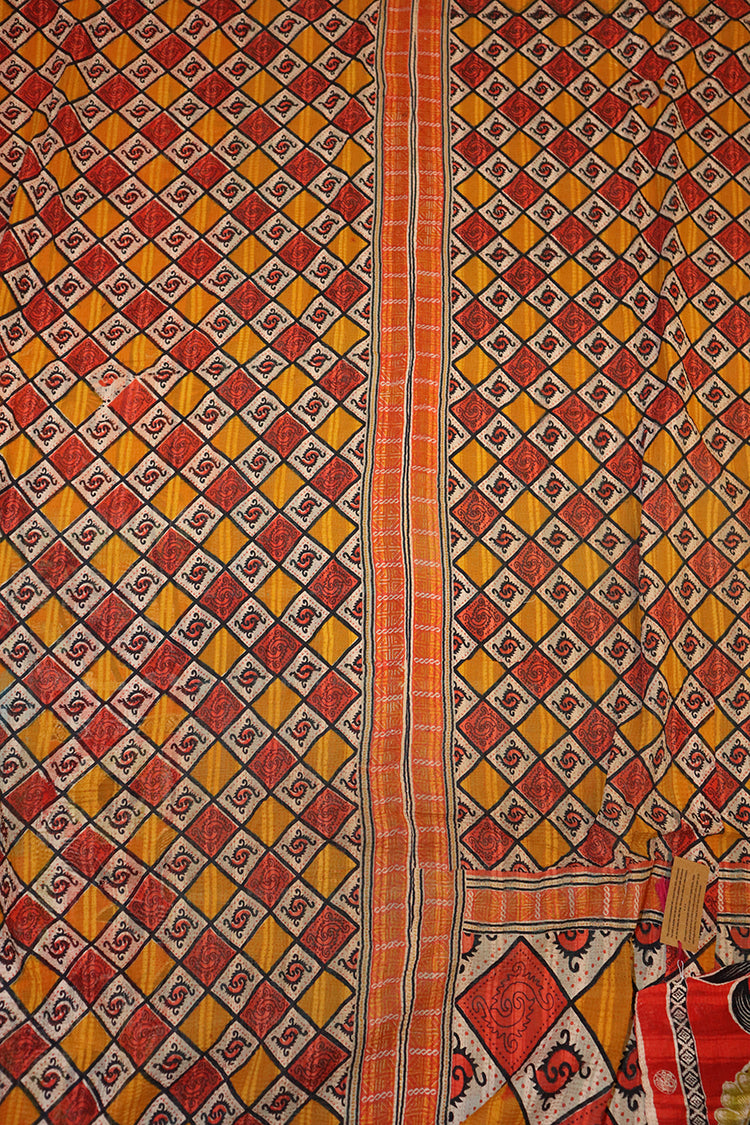 Kantha vintage tæppe ca 140x210 cm, bomuld