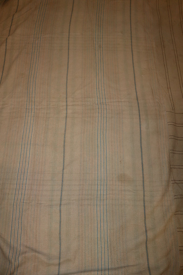 Kantha vintage tæppe ca 140x210 cm, bomuld
