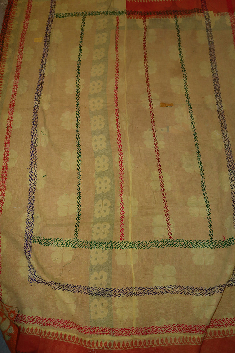 Kantha vintage tæppe ca 140x210 cm, bomuld