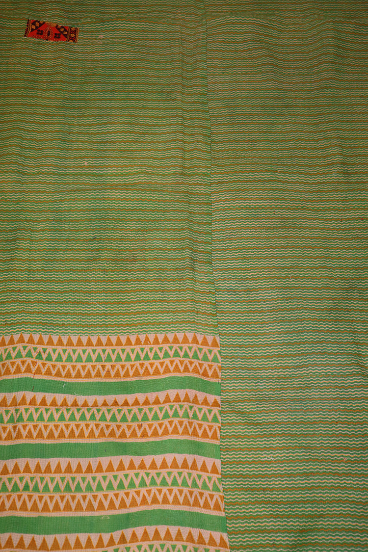 Kantha vintage tæppe ca 140x210 cm, bomuld