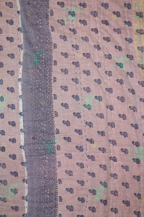 Vintage sari quilt , bomuld 140x200 cm