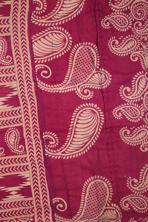 Vintage sari quilt, cotton 140x200 cm