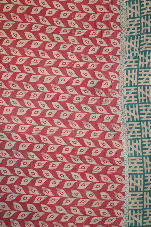 Vintage sari quilt , bomuld 140x200 cm