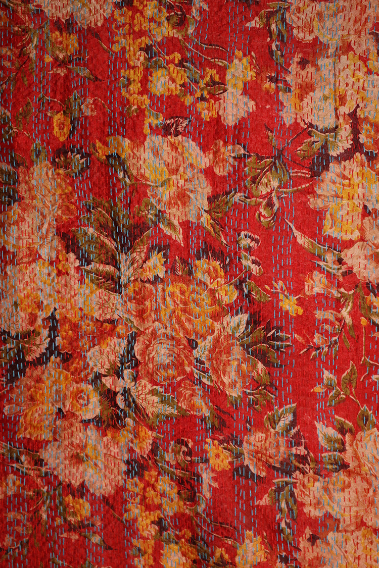 Sari kantha silke tørklæde 40*190 cm