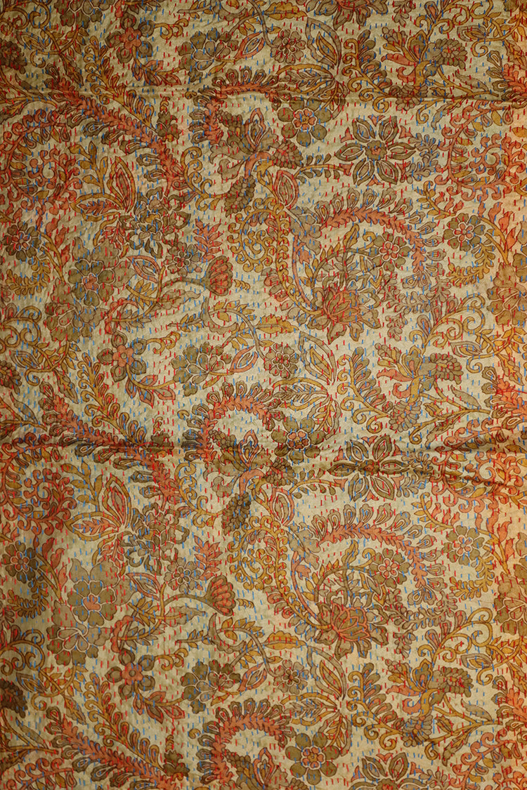 Sari kantha silke tørklæde 40*190 cm