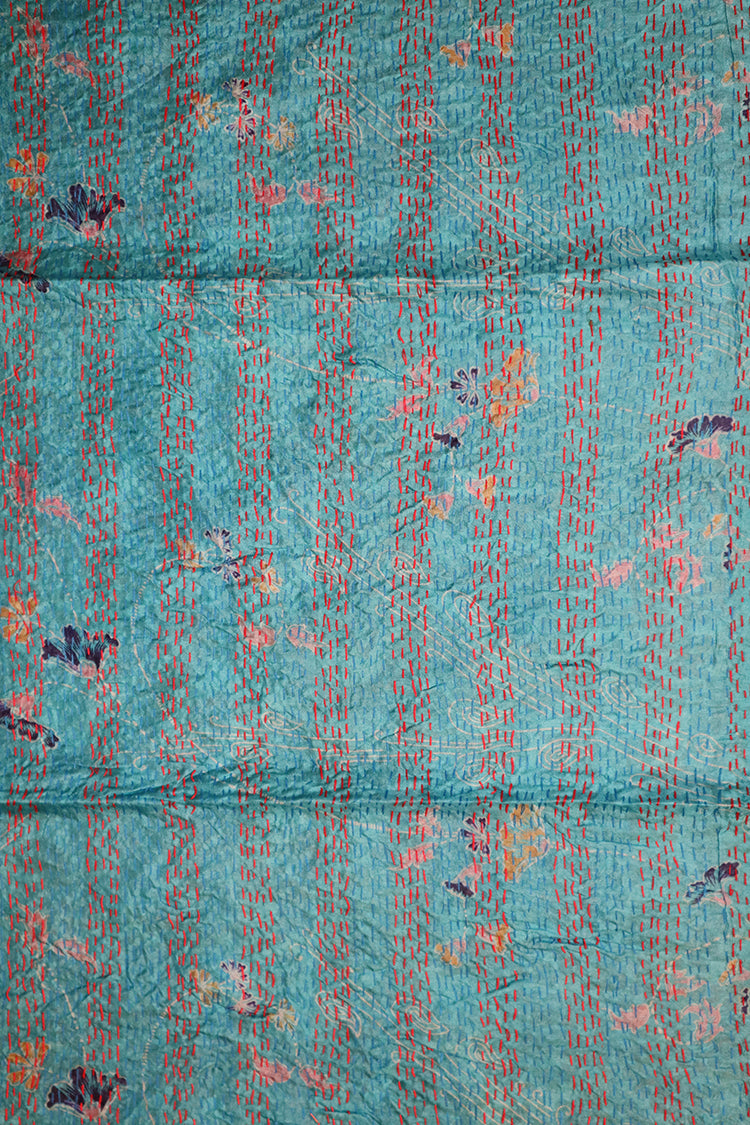 Sari kantha silke tørklæde 40*190 cm