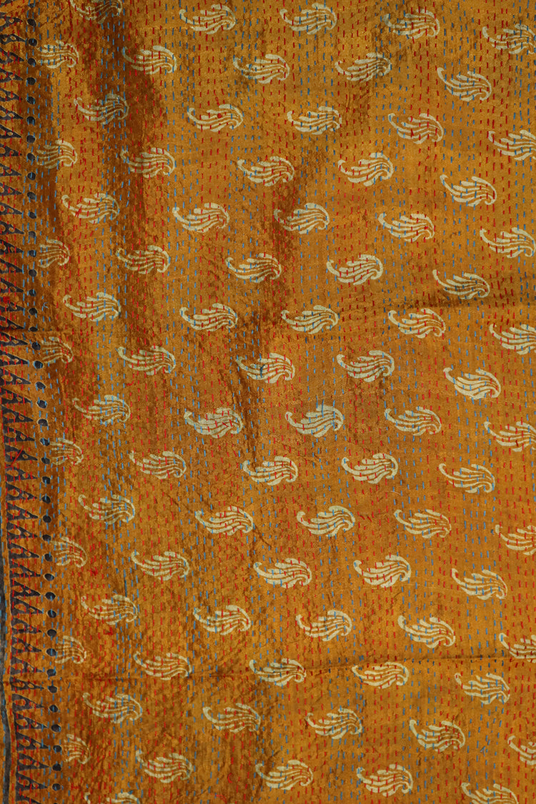 Sari kantha silke tørklæde 40*190 cm