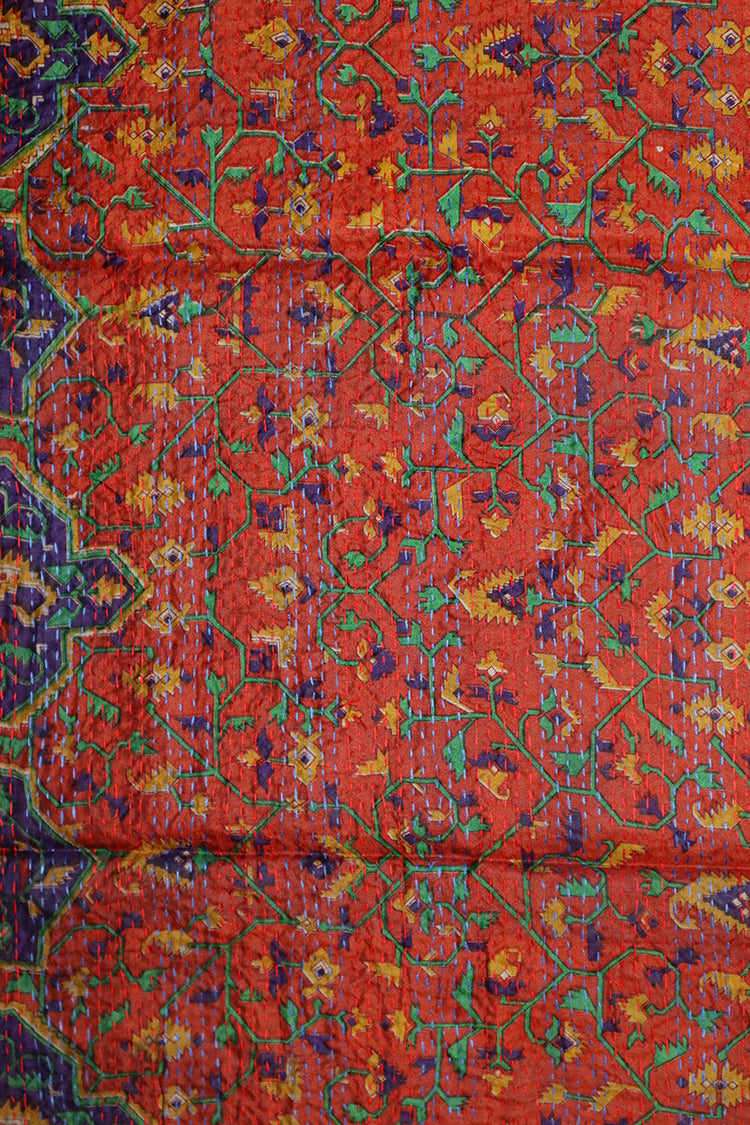 Sari kantha silke tørklæde 40*190 cm