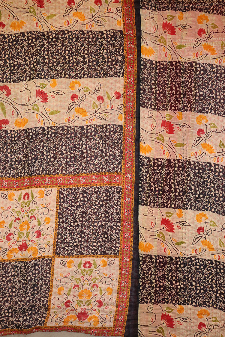 Vintage sari quilt, cotton 140x200 cm