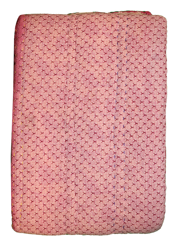 Vintage sari quilt , bomuld 140x200 cm