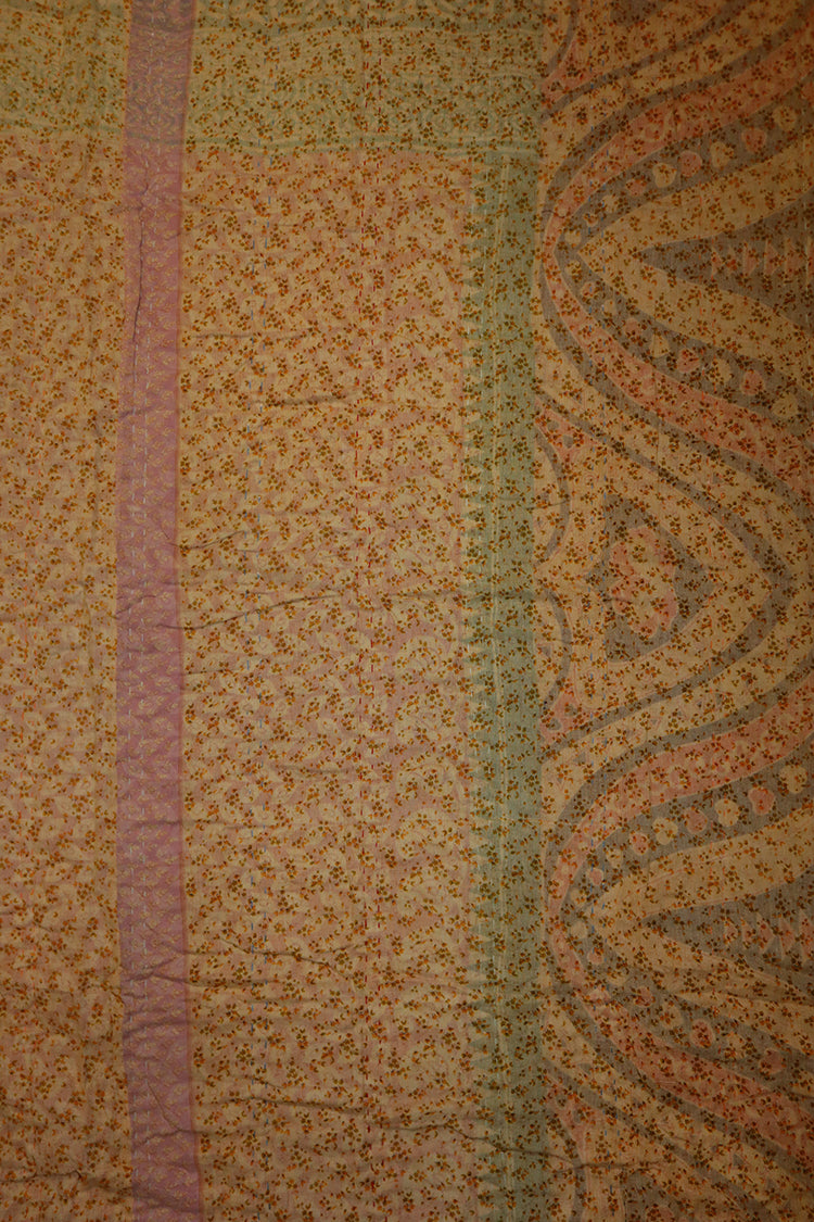 Vintage sari quilt , bomuld 140x200 cm