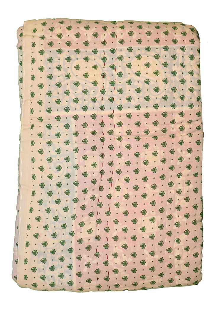 Vintage sari quilt , bomuld 70x100 cm