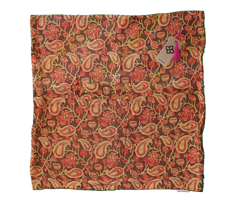 Sari vintage kantha pude 60*60 cm