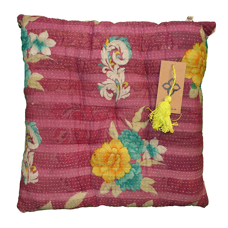 Kantha vintage hynde 40*40 cm bomuld