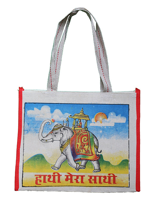 Market behind canvas 41*35 cm hathi