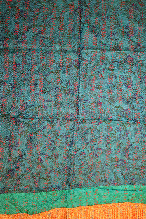Sari kantha silke tørklæde 40*190 cm