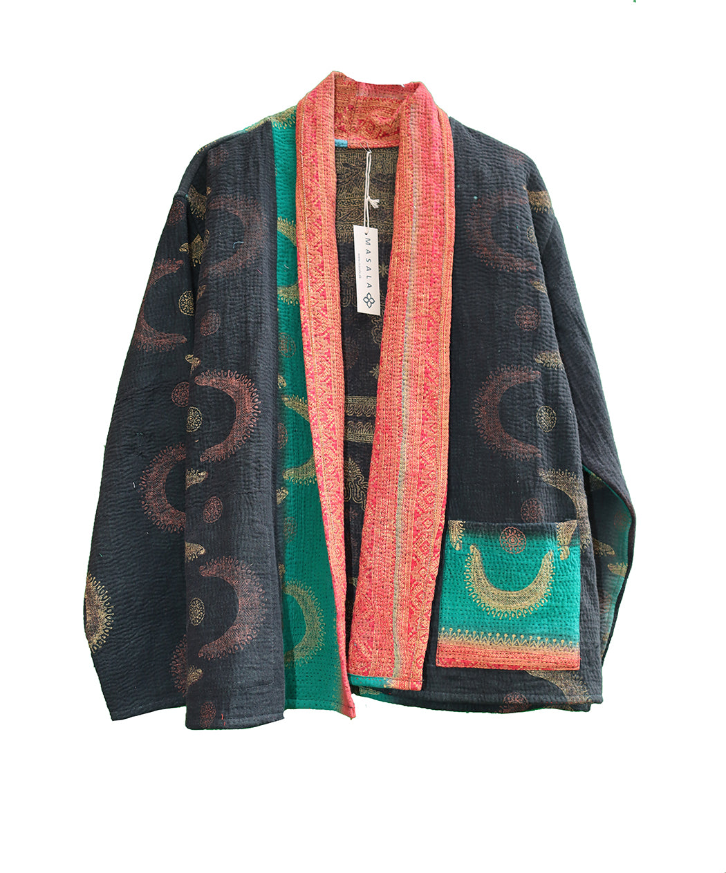 Ally kantha quilt jakke bomuld one size
