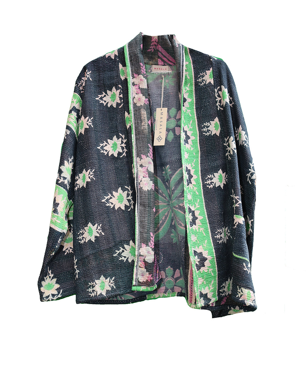 Ally kantha quilt jakke bomuld one size