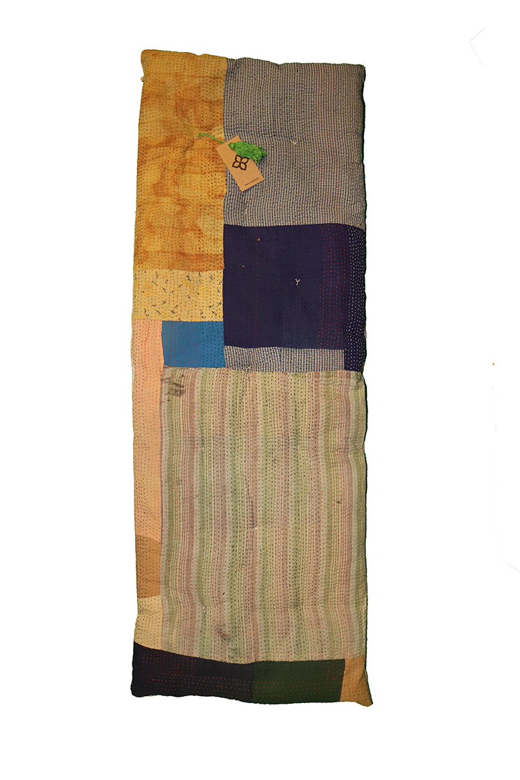 Kantha vintage bænkhynde 45*120 cm bomuld