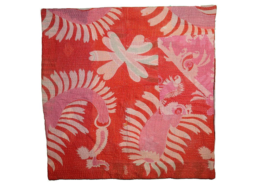 Sari vintage kantha pude 60*60 cm