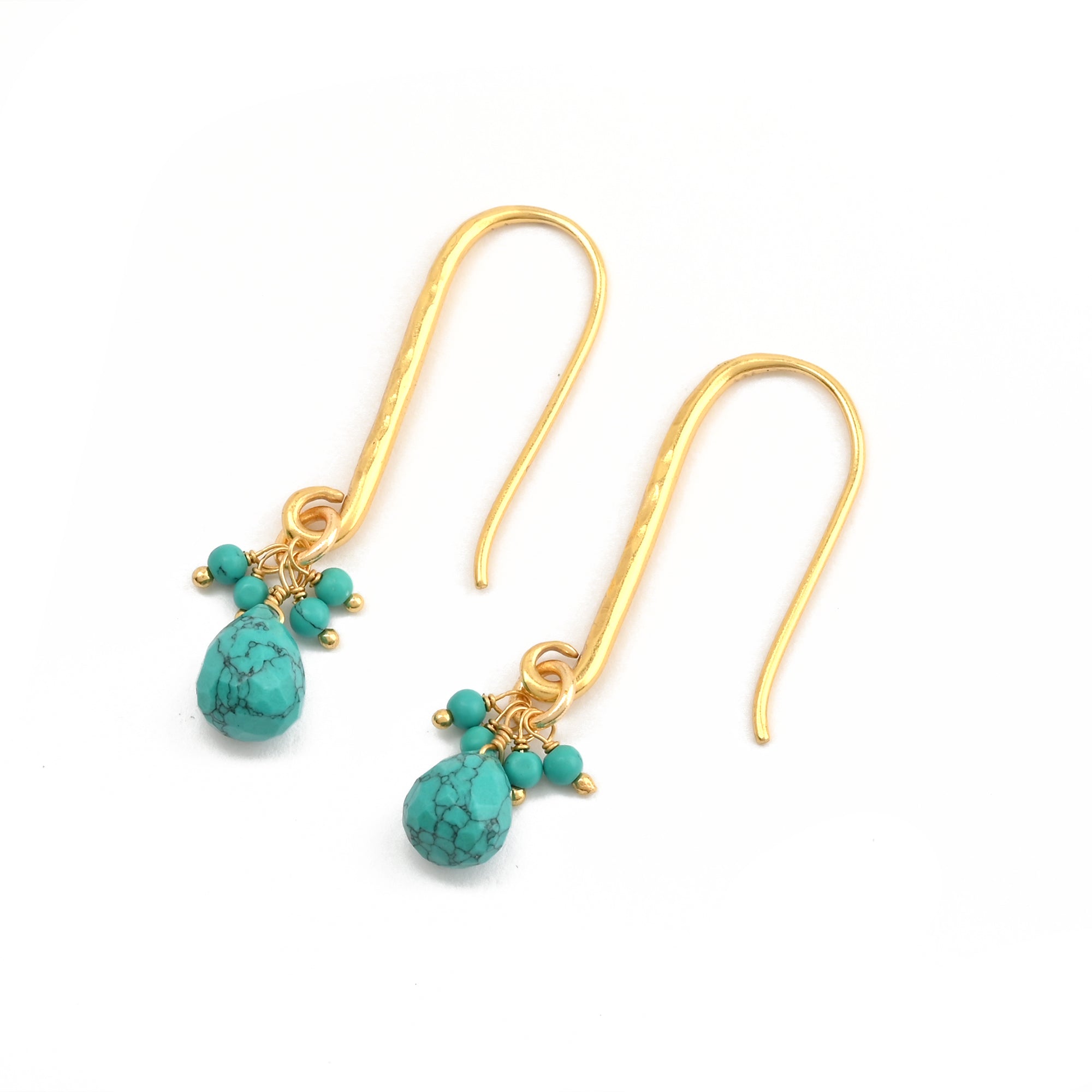 Ørering med vedhæng af turquoise | MASALA